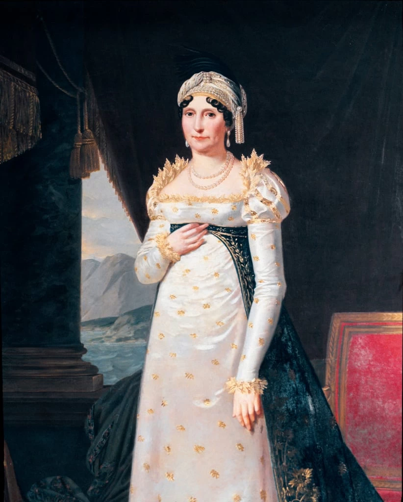 Ritratto di Laetitia Bonaparte (Letizia Maria Ramolino) madre di Napoleone Bonaparte - Dettaglio, Museo Napoleonico, Roma